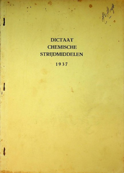 Dictaat Chemische strijdmiddelen 1937 | Webshop Nautiek.nl