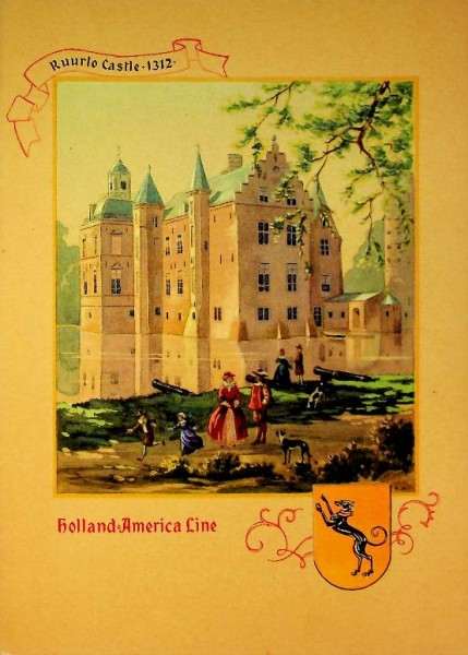 Menu Card, Holland-America Line, Ruurlo Castle 1312 | Webshop Nautiek.nl