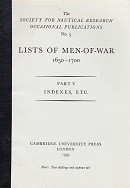No Author - Lists of Men of War No.5 part V 1650-1700 Indexes etc.