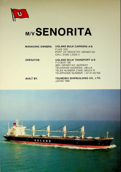 Brochure Ugland m/v Senorita
