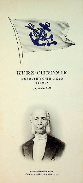 Brochure Norddeutscher Lloyd Kurz-Chronik | Webshop Nautiek.nl