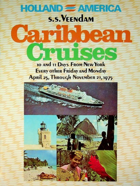 Brochure ss Veendam Carribbean Cruises  | Webshop Nautiek.nl