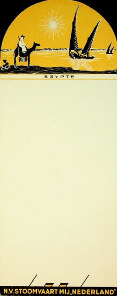 Bladwijzer Stoomvaart Maatschappij Nederland, Egypte