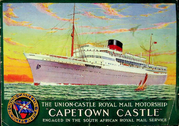 Brochure Capetown Castle, Union Castle Line