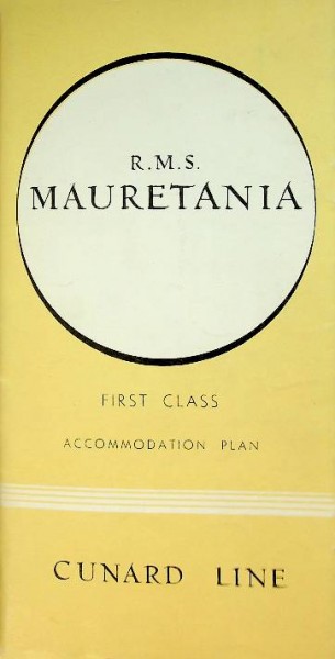 Brochure R.M.S. Mauretania, first class accommodation plan | Webshop Nautiek.nl
