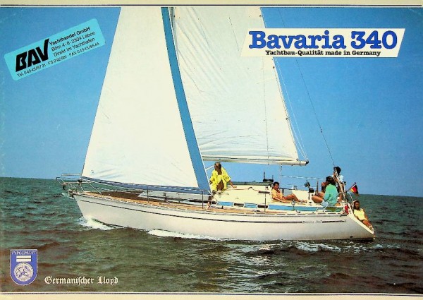 Original Brochure Bavaria 340 Sailing Yacht