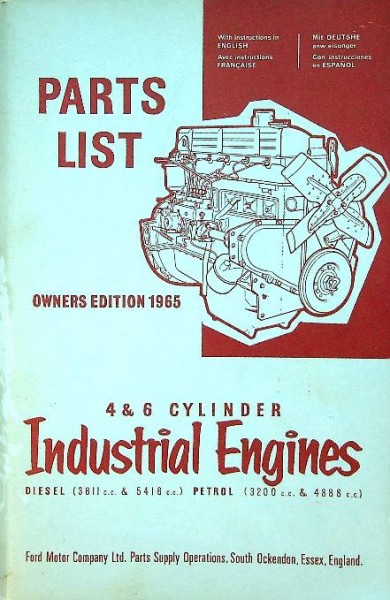 Parts List Ford 4 & 6 Cylinder Industrial Engines