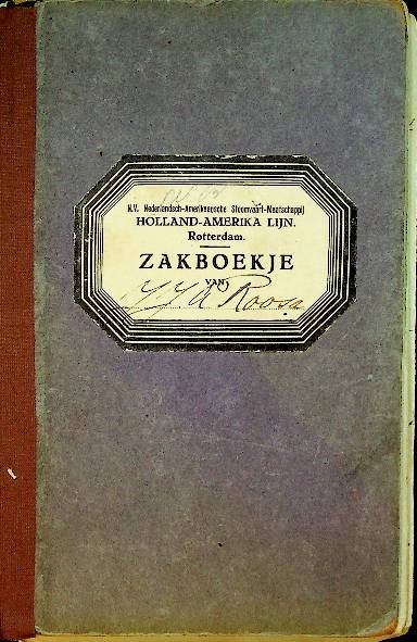 Zakboekje Holland-Amerika Lijn 1937