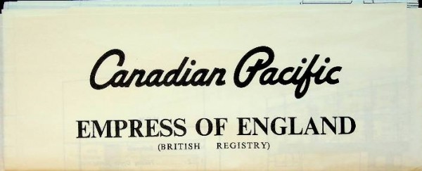 Deckplan Canadian Pacific Empress of England