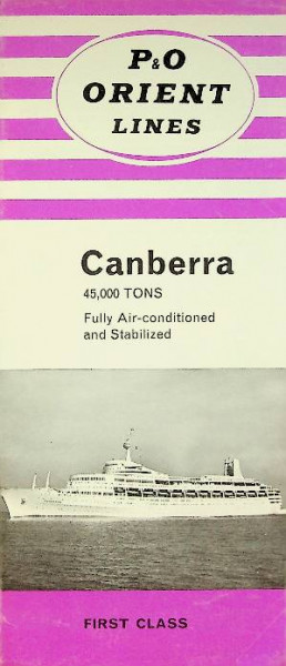 Brochure P and O Orient Lines Canberra 45.000 tons