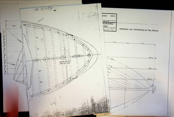 Scheepsbouwtekeningen Marinemotorsloep WM-2