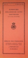 Koninklijke Hollandsche Lloyd - Pecos Das Passagens Limburgia, de Pernambuco
