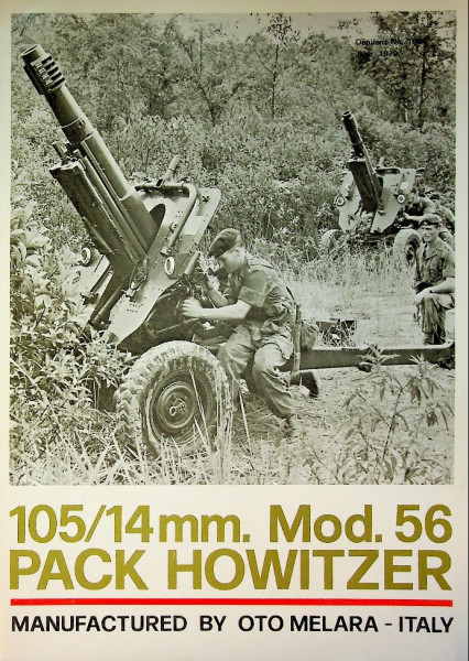 Brochure Oto Melara 105/14 mm. Pack Howitzer