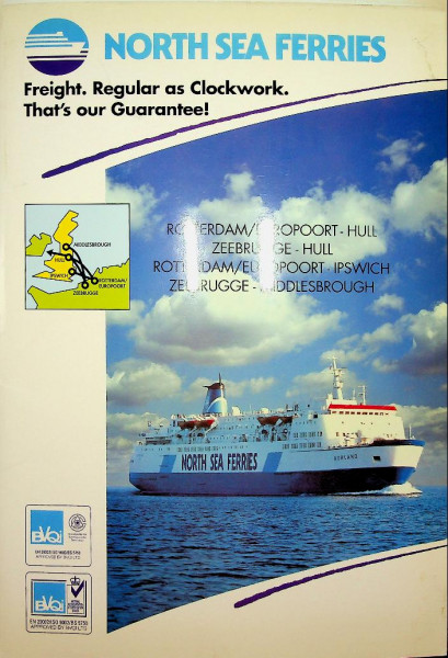 Map North Sea Ferries 1995