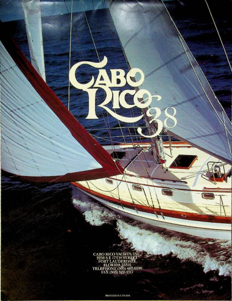 Original brochure Cabo Rico 38 sailing yacht