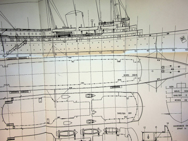 Scheepsbouwtekeningen Koninklijk jacht ss. ''Brittania'' (1953)