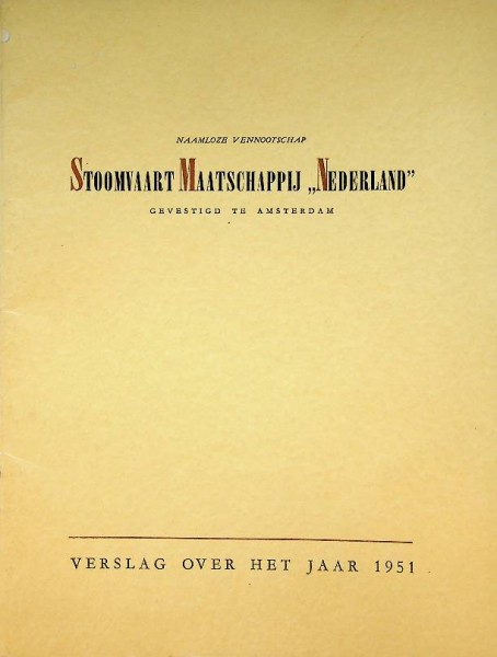 Jaarverslag SMN 1951