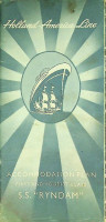 Holland-America Line - Accomodation Plan ss Ryndam