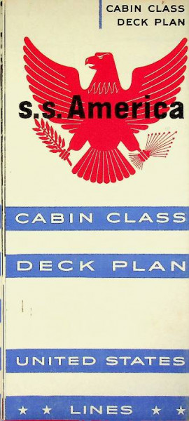 Cabin Class Deck Plan ss America Tourist Class 1949