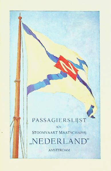 Passagierslijst SMN, J.P. Coen 7 December 1938
