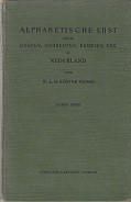 Koster-Henke, W.L.H. - Alphabetische Lijst van de Dorpen, gehuchten, Buurten enz. in Nederland