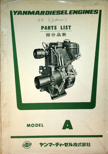 Parts List Yanmar Diesel Engines Model A