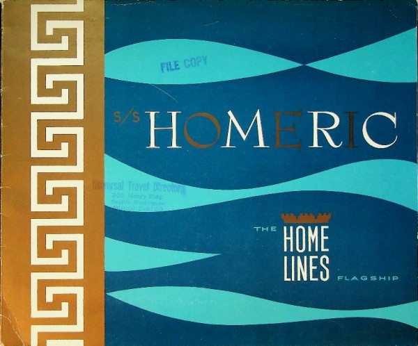 Brochure ss Homeric The Home Lines | Webshop Nautiek.nl