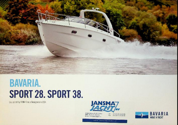 Original Brochure Bavaria Sport 28, Sport 38