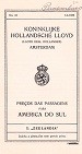 Brochure Koninklijke Hollandsche Lloyd precos das passagens para America do sul