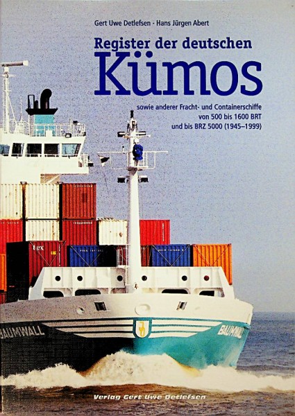 Register der deutschen Kumos. (Kusten Motor Schiffe). 2 volumes in Cassette complete