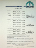 Northshore - Price List Northshore Yachts 1990