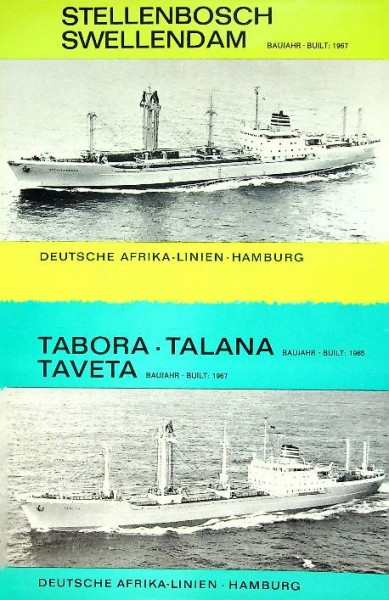 2 small brochures Deutsche Afrika-Linien Hamburg | Webshop Nautiek.nl