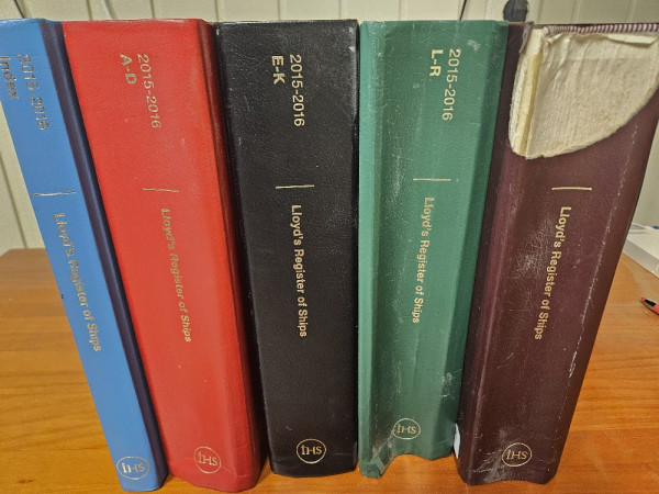 Lloyd's Register of Ships 2015-2016 (5 set)