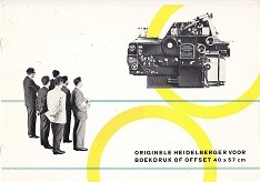 Brochure Originele Heidelberger voor Boekdruk of Offset 40x57 cm
