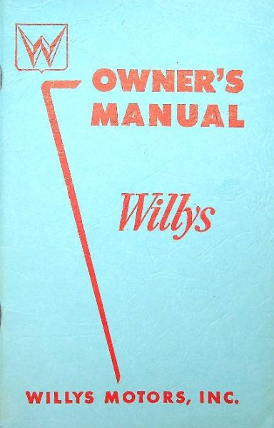 Owner's Manual Willys Model 6-226