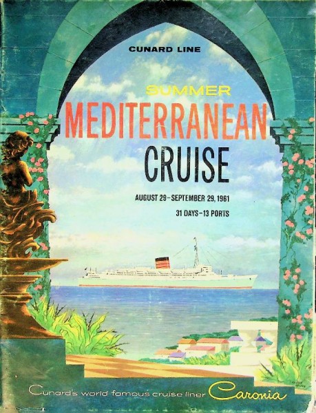 Brochure Cruise Caronia Mediterranean 1961 | Webshop Nautiek.nl