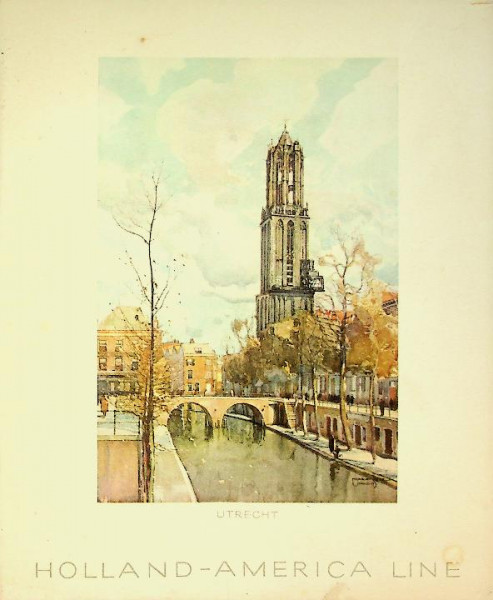 Menu Card ss Ryndam 1954 Utrecht
