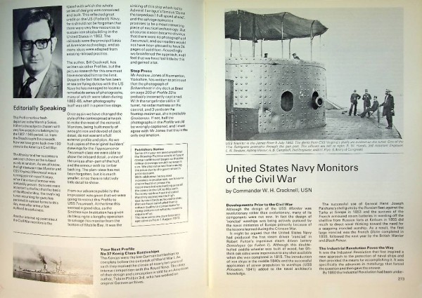 Profile Warship 36, United States Navy Monitors of the Civil War