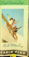 Royal Rotterdam Lloyd - Brochure M.S. Willem Ruys Cabinplan
