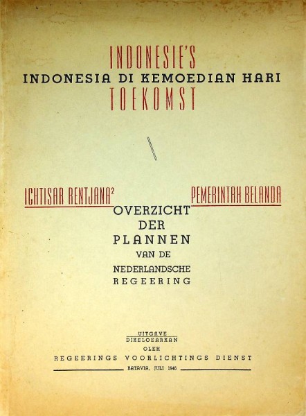 Indonesie's Toekomst, Indonesia Di Kemoedian Hari