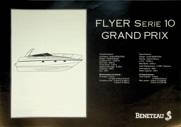 Original Specification Flyer 10 Grand Prix