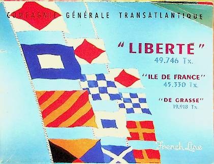 Brochure French Line Liberte, Ile de France, De Grasse | Webshop Nautiek.nl