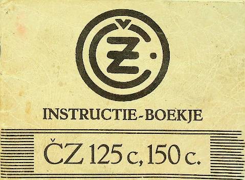 Origineel instructie-boekje CZ 125c, 150c