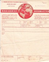 Nederlandsche Telegraaf Maatschappij - Radiobrief ss Stuyvesant