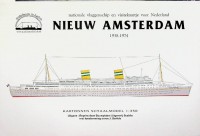  - Bouwplaat s.s. Nieuw Amsterdam. Kartonnen modelbouw