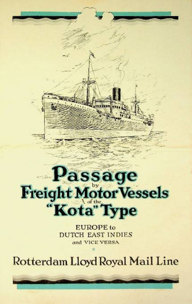 Brochure passage by Freight Motor Vessels of the Kota Type