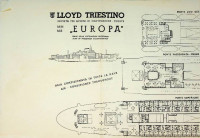 Lloyd Triestino - Deckplan Lloyd Triestino ms Europa