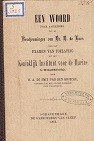 De Smit van den Broecke, H.A. - Een woord naar aanleiding van de beschouwingen van Dr. A. de Loos over het examen van toelating tot