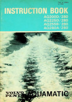 Volvo - Instruction Book Volvo Penta Aquamatic AQ200D/280. Also, AQ 225D, 255B and 280A