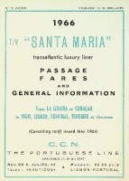 Portuguese Line - Brochure Santa Maria 1966 Portuguese Line
